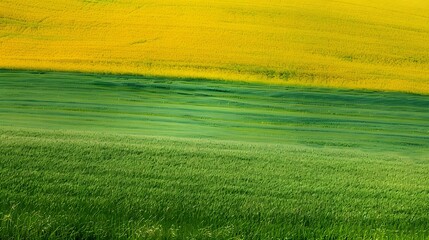 Obraz premium Green and Yellow Field.