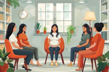 group self-help session for pregnant women