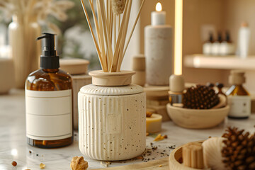 Minimalist product packaging mock up. Elegant product presentation.