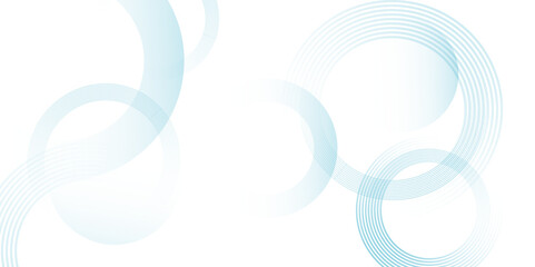 White and blue abstract background with geometric circle shapes. abstract geometric background Vector, illustration. modern circle background minimal corporate business presentation, banner design.