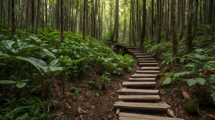 Obraz premium path in the woods, ai generated