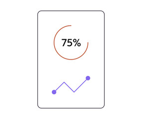 Business data analysis and effective management analyzing information, graphs flat vector illustration.	
