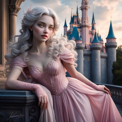 The Fairy Princess by the Majestic Castle