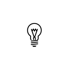 Lightbulb Icon Minimal, Simple Logo