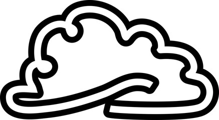 Cloud bold line. Element design