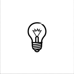 Lightbulb Icon Minimal, Simple Logo