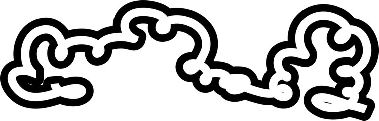 Obraz premium Cloud bold line. Element design