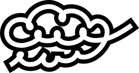 Cloud bold line. Element design