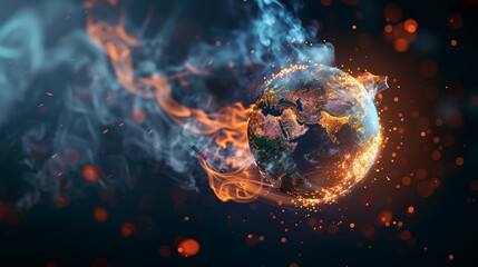 Bright and engaging banner with a globe, emphasizing global awareness and the fight against tobacco for better lung health