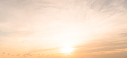 Beautiful morning or evening orange sky when sun set or sun rise used as natural background texture...