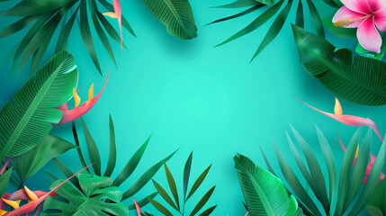 Naklejka premium vector art background mother day theme plant and flower tropical