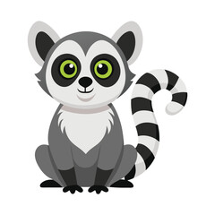 Illustration of Cute Lemur animal