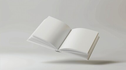 a blank book floating in the air