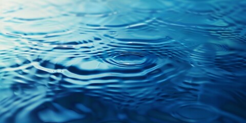 Obraz premium Abstract transparent water shadow surface texture natural ripples on blue background, nature, water molecules, pure water, mineral water, tap water, drinking water, protect water resources, world envi