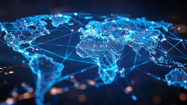 Global map with highlighted clinics offering anti-smoking services and lung health programs, promoting a worldwide effort against smoking