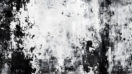 Abstract black and white grunge background with a distressed and worn texture