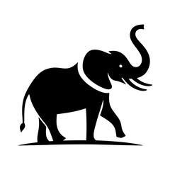 Elephant Silhouette - Elephant Vector - Minimalist Elephant Illustration.