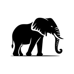 Elephant Silhouette - Elephant Vector - Minimalist Elephant Illustration.