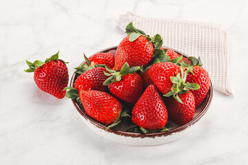 Sweet srawberry in the bowl