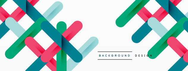 Colorful lines with shadows. Geometric background design. Vector Illustration For Wallpaper, Banner, Background, Card, Book Illustration, landing page