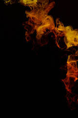 a fiery smoke