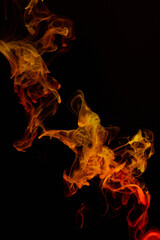 a fiery smoke