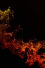 a fiery smoke