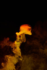 a fiery smoke