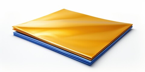 Golden and Blue Paper Stack