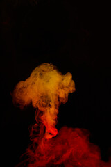 a fiery smoke