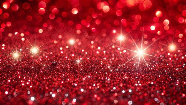 Red ruby glitter background. Sparkle texture. Abstract background for New Years or Christmas holiday