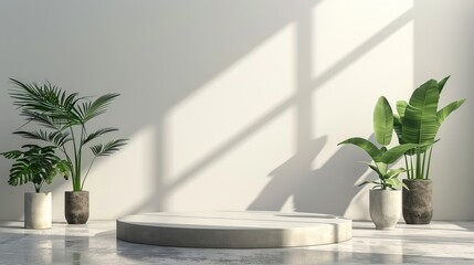 cylinder podium with aestetic background