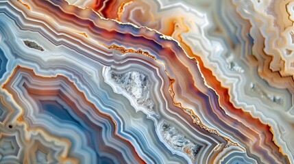 Obraz premium An up-close picture of the curved pattern of Botswana agate.