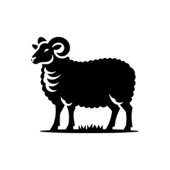 Ewe Vector Design - Ewe Silhouette - Ewe Illustration.