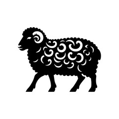 Ewe Vector Design - Ewe Silhouette - Ewe Illustration.