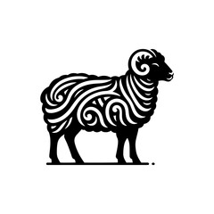 Ewe Vector Design - Ewe Silhouette - Ewe Illustration.