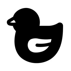 Rubber Duck Glyph Icon