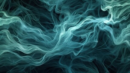 Fototapeta premium Abstract Swirling Smoke in Teal and Blue