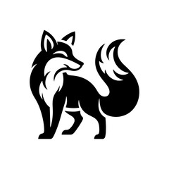 Minimalist Fox Silhouette - Fox Vector  Design - Fox Illustration.