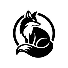 Minimalist Fox Silhouette - Fox Vector  Design - Fox Illustration.