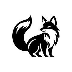 Minimalist Fox Silhouette - Fox Vector  Design - Fox Illustration.