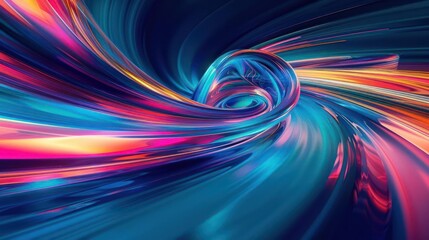 Obraz premium colorful swirling spinning speed of light trails abstract for background, future of colors moving extreme visual effect colorful vibrant.