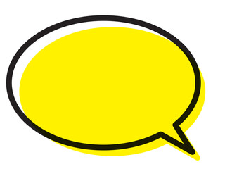 シンプルで使いやすい黒い線の吹き出し