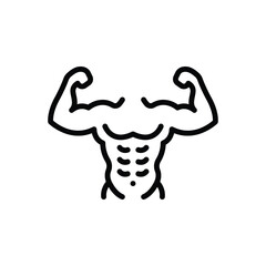 Black line icon for fitness