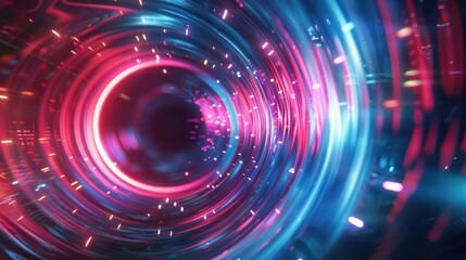 Fototapeta premium colorful swirling spinning speed of light trails abstract for background, future of colors moving extreme visual effect colorful vibrant.