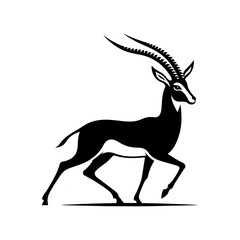 Gazelle Silhouette - Minimalist Gazelle Vector - Gazelle Illustration.