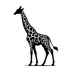 Giraffe Silhouette - Giraffe Vector art - Minimalist Giraffe Design - Giraffe Illustration.