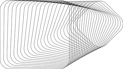 Rounded square blend line spiral geometric shape. Technology concept