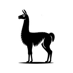 Fototapeta premium Guanaco Silhouette - Guanaco Vector Design - Minimalist Guanaco Illustration.