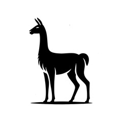 Guanaco Silhouette - Guanaco Vector Design - Minimalist Guanaco Illustration.